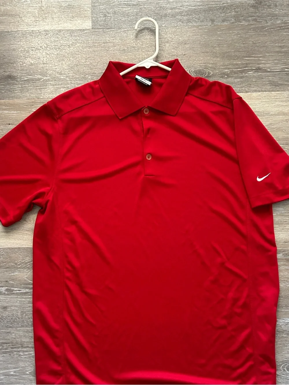 Nike Men's Bright Red Short-Sleeve Polo and blue polo short sleeve shirts,